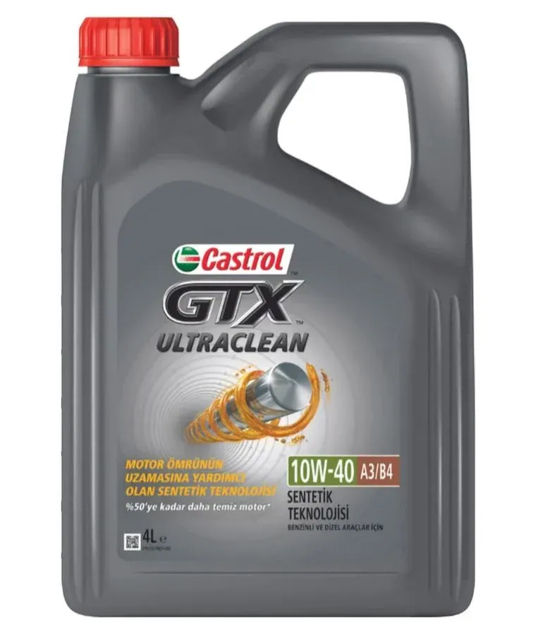 Castrol 10W-40 Gtx Ultraclean 4 Litre Motor Yağı