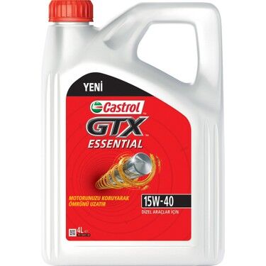 Castrol 15W-40 GTX Essential 4 Litre  Motor Yağı